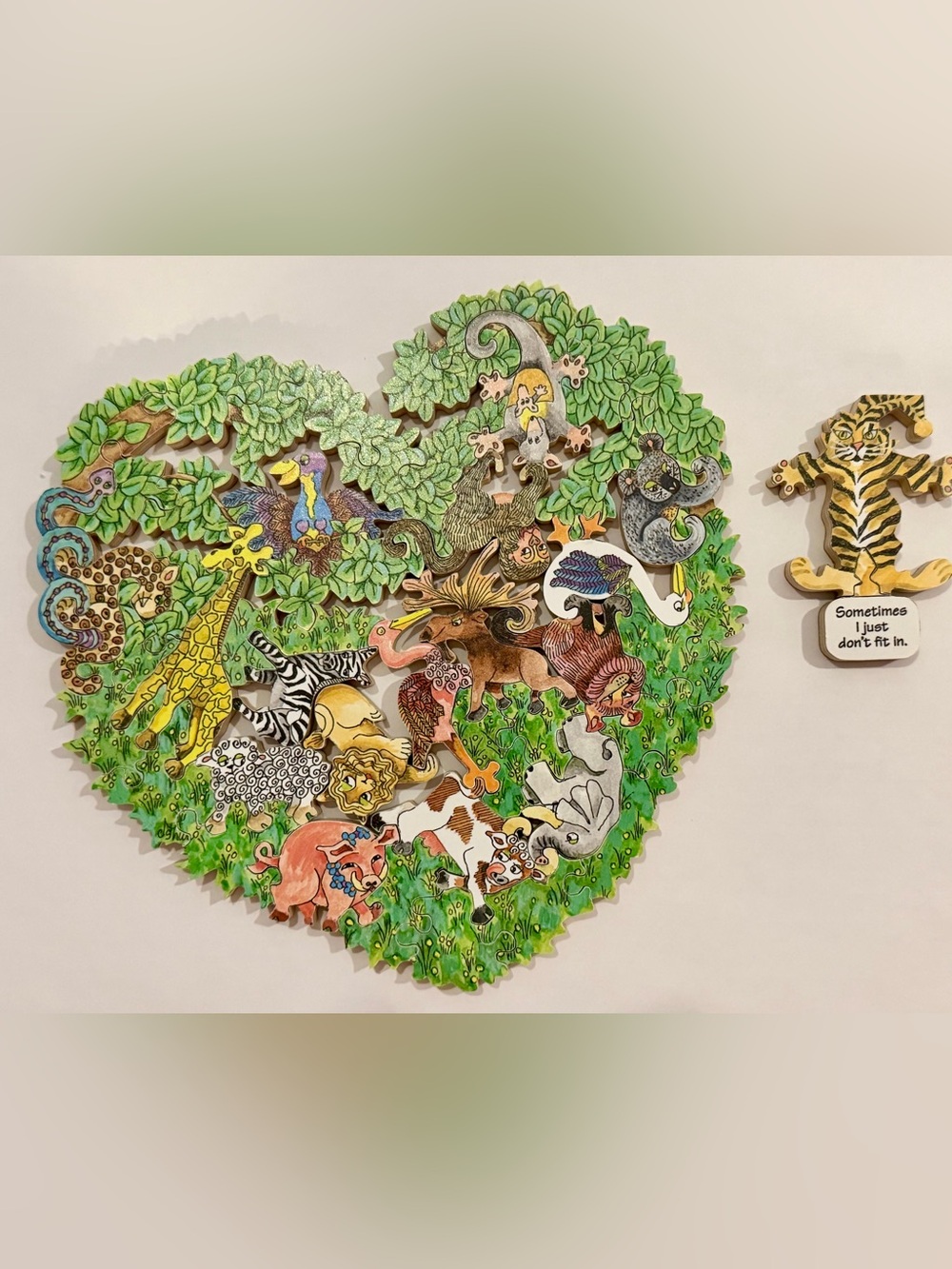 Stave Wooden Jigsaw Puzzle “Peaceable Kingdom” Teaser 2018 - 48 pieces